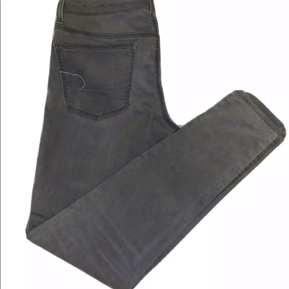 Gray American Eagle High Rise Jeggings